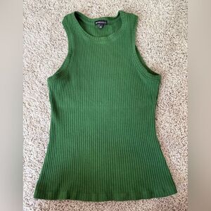 Beyond Yoga Women's Green Ribbed Tank Top